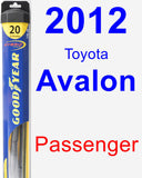 Passenger Wiper Blade for 2012 Toyota Avalon - Hybrid