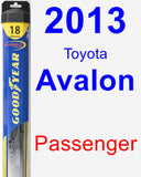 Passenger Wiper Blade for 2013 Toyota Avalon - Hybrid