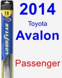 Passenger Wiper Blade for 2014 Toyota Avalon - Hybrid