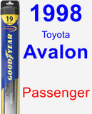 Passenger Wiper Blade for 1998 Toyota Avalon - Hybrid