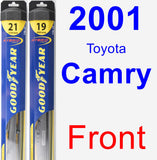 Front Wiper Blade Pack for 2001 Toyota Camry - Hybrid