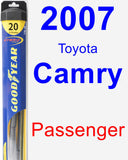 Passenger Wiper Blade for 2007 Toyota Camry - Hybrid