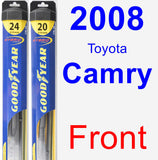 Front Wiper Blade Pack for 2008 Toyota Camry - Hybrid