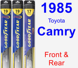 Front & Rear Wiper Blade Pack for 1985 Toyota Camry - Hybrid