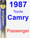 Passenger Wiper Blade for 1987 Toyota Camry - Hybrid