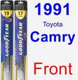 Front Wiper Blade Pack for 1991 Toyota Camry - Hybrid