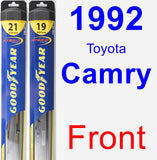 Front Wiper Blade Pack for 1992 Toyota Camry - Hybrid