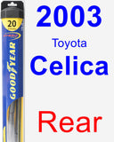 Rear Wiper Blade for 2003 Toyota Celica - Hybrid