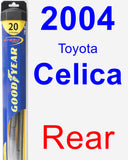 Rear Wiper Blade for 2004 Toyota Celica - Hybrid