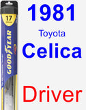 Driver Wiper Blade for 1981 Toyota Celica - Hybrid