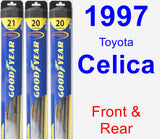 Front & Rear Wiper Blade Pack for 1997 Toyota Celica - Hybrid