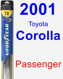 Passenger Wiper Blade for 2001 Toyota Corolla - Hybrid