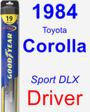 Driver Wiper Blade for 1984 Toyota Corolla - Hybrid