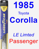 Passenger Wiper Blade for 1985 Toyota Corolla - Hybrid