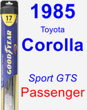 Passenger Wiper Blade for 1985 Toyota Corolla - Hybrid
