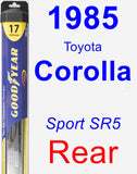 Rear Wiper Blade for 1985 Toyota Corolla - Hybrid