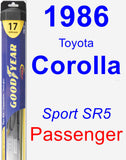 Passenger Wiper Blade for 1986 Toyota Corolla - Hybrid