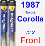 Front Wiper Blade Pack for 1987 Toyota Corolla - Hybrid