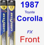 Front Wiper Blade Pack for 1987 Toyota Corolla - Hybrid