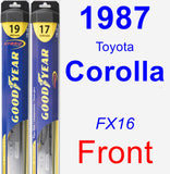 Front Wiper Blade Pack for 1987 Toyota Corolla - Hybrid