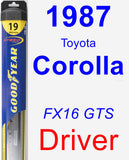 Driver Wiper Blade for 1987 Toyota Corolla - Hybrid