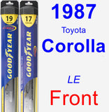 Front Wiper Blade Pack for 1987 Toyota Corolla - Hybrid
