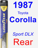 Rear Wiper Blade for 1987 Toyota Corolla - Hybrid