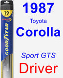 Driver Wiper Blade for 1987 Toyota Corolla - Hybrid