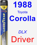 Driver Wiper Blade for 1988 Toyota Corolla - Hybrid