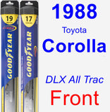 Front Wiper Blade Pack for 1988 Toyota Corolla - Hybrid