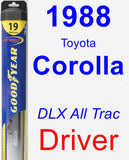 Driver Wiper Blade for 1988 Toyota Corolla - Hybrid