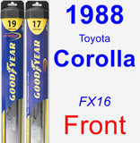 Front Wiper Blade Pack for 1988 Toyota Corolla - Hybrid