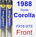 Front Wiper Blade Pack for 1988 Toyota Corolla - Hybrid