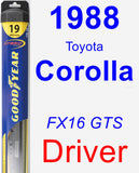 Driver Wiper Blade for 1988 Toyota Corolla - Hybrid