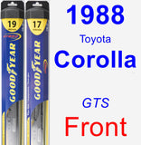 Front Wiper Blade Pack for 1988 Toyota Corolla - Hybrid