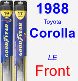 Front Wiper Blade Pack for 1988 Toyota Corolla - Hybrid