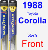 Front Wiper Blade Pack for 1988 Toyota Corolla - Hybrid