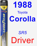 Driver Wiper Blade for 1988 Toyota Corolla - Hybrid