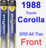 Front Wiper Blade Pack for 1988 Toyota Corolla - Hybrid