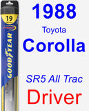 Driver Wiper Blade for 1988 Toyota Corolla - Hybrid