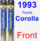 Front Wiper Blade Pack for 1993 Toyota Corolla - Hybrid