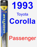 Passenger Wiper Blade for 1993 Toyota Corolla - Hybrid