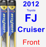 Front Wiper Blade Pack for 2012 Toyota FJ Cruiser - Hybrid