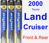 Front & Rear Wiper Blade Pack for 2000 Toyota Land Cruiser - Hybrid