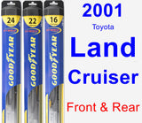 Front & Rear Wiper Blade Pack for 2001 Toyota Land Cruiser - Hybrid