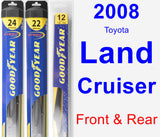 Front & Rear Wiper Blade Pack for 2008 Toyota Land Cruiser - Hybrid