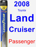 Passenger Wiper Blade for 2008 Toyota Land Cruiser - Hybrid