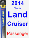 Passenger Wiper Blade for 2014 Toyota Land Cruiser - Hybrid