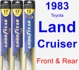 Front & Rear Wiper Blade Pack for 1983 Toyota Land Cruiser - Hybrid