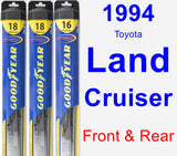 Front & Rear Wiper Blade Pack for 1994 Toyota Land Cruiser - Hybrid